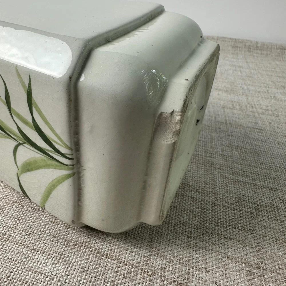 Vintage Ceramiche Nelly Bassano Italy Vase | Hand Painted Botanical Ceramic Vase